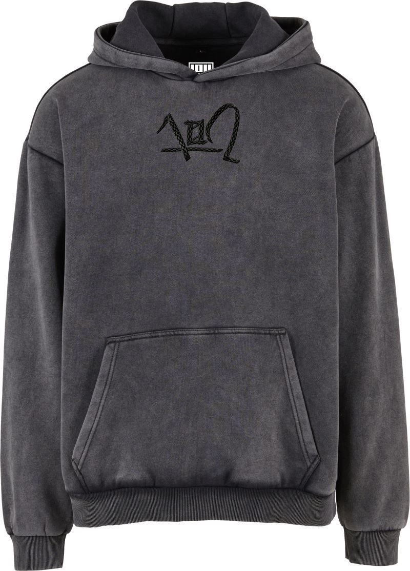 Mikina 1X2 washed černá